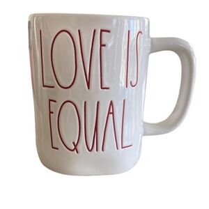 Rae Dunn XL Ceramic Mug- "Love is Equal" Perfect for Pride, Anniversaries, Love
